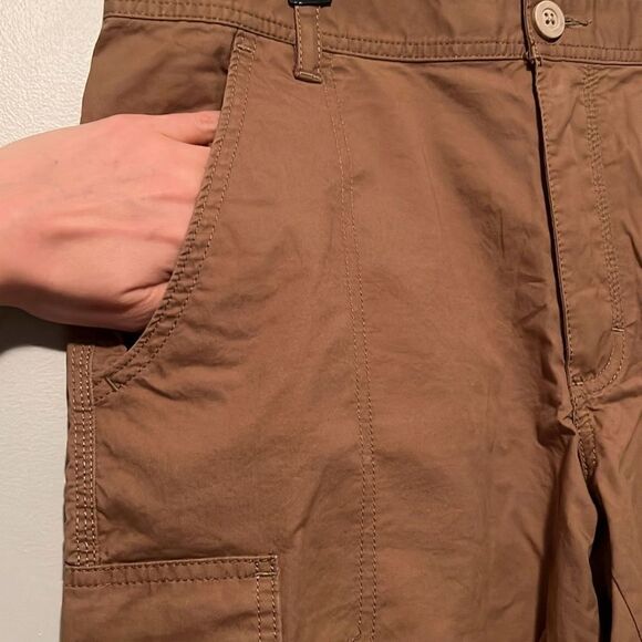 Columbia Omni Shade Sun Protection Men's Tan Cotton Blend Cargo Shorts - Picture 2 of 7